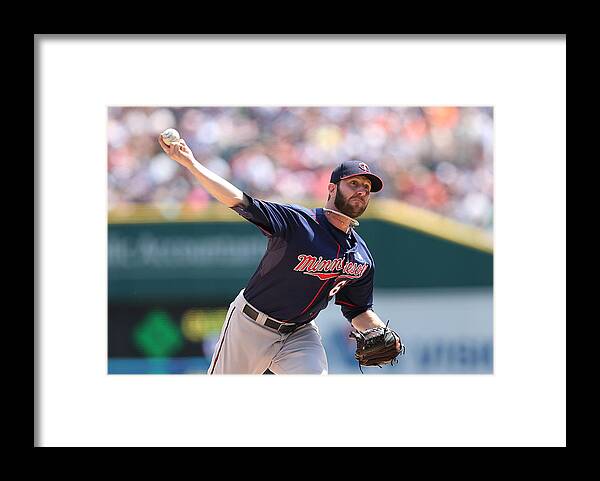 American League Baseball Framed Print featuring the photograph Minnesota Twins V Detroit Tigers #5 by Leon Halip