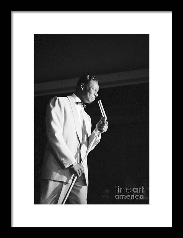Nat King Cole Framed Print featuring the photograph Nat King Cole 1954 #5 by The Harrington Collection