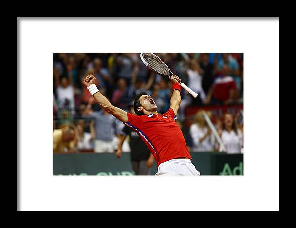 Tennis Framed Print featuring the photograph Novak Djokovic #5 by Srdjan Petrovic