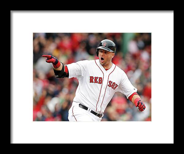 American League Baseball Framed Print featuring the photograph Oakland Athletics V Boston Red Sox by Jim Rogash
