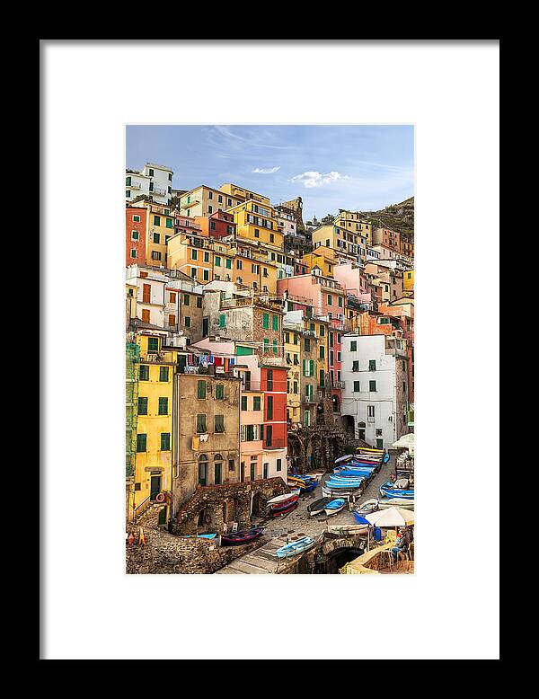 Riomaggiore Framed Print featuring the photograph Riomaggiore #5 by Joana Kruse
