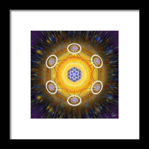 Endre Framed Print featuring the digital art Sacred Geometry 343 #5 by Endre Balogh
