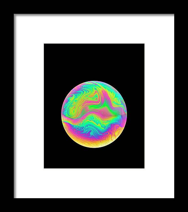 Atmosphere Framed Print featuring the photograph Soap Bubble #5 by David Parker
