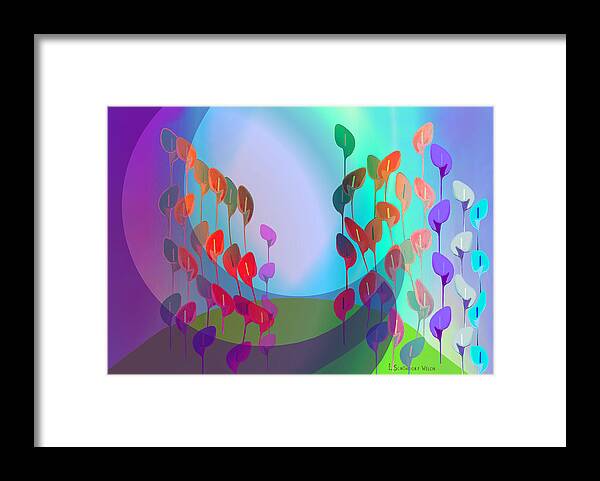 510 Framed Print featuring the painting 510 - Pastel Flowers ... by Irmgard Schoendorf Welch