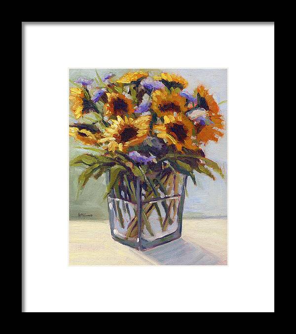 Summer Framed Print featuring the painting Summer Bouquet 4 by Konnie Kim