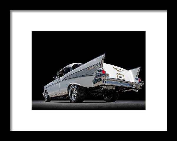 57 Chevy Framed Print featuring the digital art '57 Bel Air by Douglas Pittman