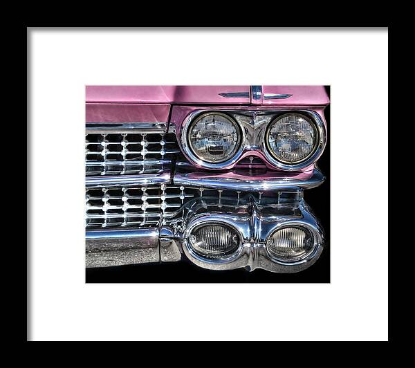Victor Montgomery Framed Print featuring the photograph 59 Caddy Lights by Vic Montgomery