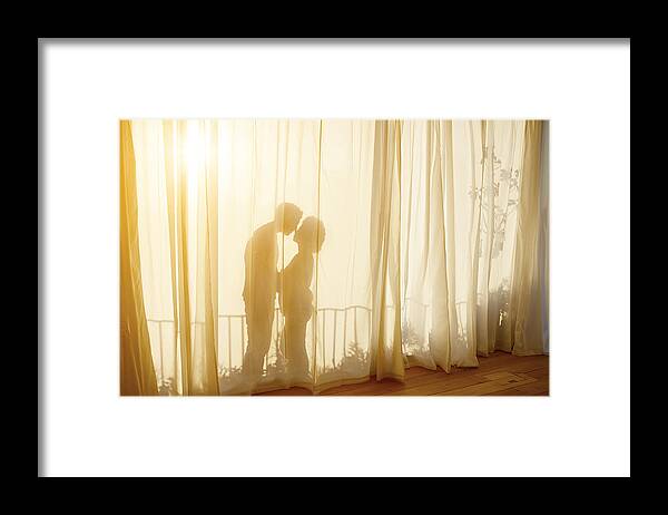 Working Framed Print featuring the photograph 40's Couple In Apartment #6 by Kelvin Murray