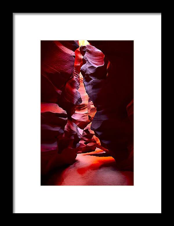 Antelope Canyon Framed Print featuring the photograph Antelope Canyon #6 by Walt Sterneman