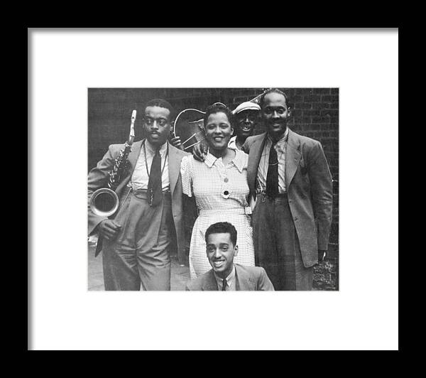 1935 Framed Print featuring the photograph Billie Holiday with Ben Webster and Others by Granger