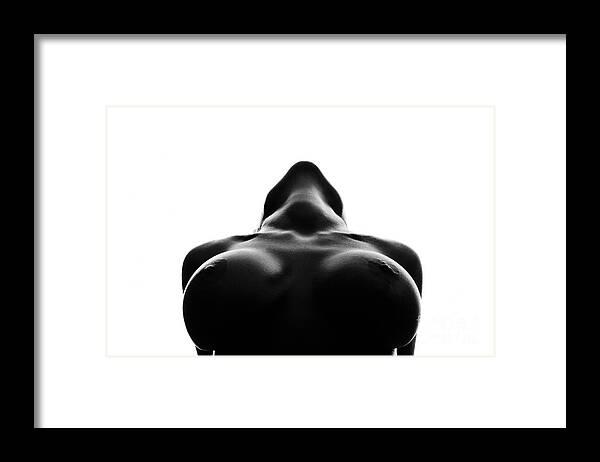 Naked Framed Print featuring the photograph Black And White Nude by Gunnar Orn Arnason