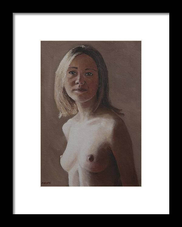 Nude Framed Print featuring the painting Light #6 by Masami Iida