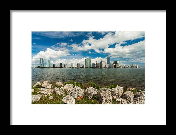 Architecture Framed Print featuring the photograph Miami Skyline #6 by Raul Rodriguez