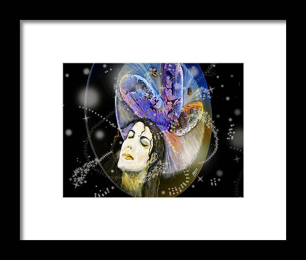 Augusta Stylianou Framed Print featuring the painting Michael Jackson #7 by Augusta Stylianou
