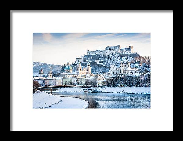 Austria Framed Print featuring the photograph Salzburg in winter #6 by JR Photography