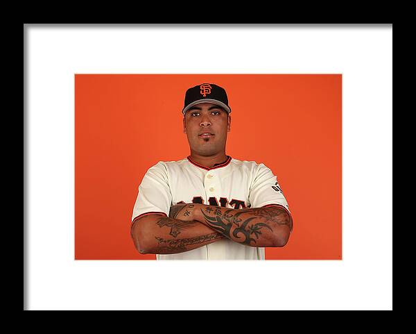 Media Day Framed Print featuring the photograph San Francisco Giants Photo Day #6 by Christian Petersen