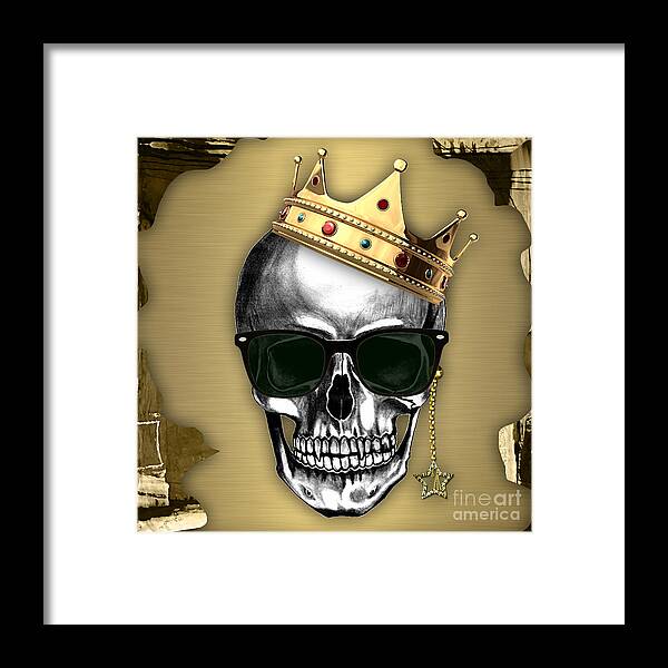 Skull Framed Print featuring the mixed media Skull Art Collection #6 by Marvin Blaine
