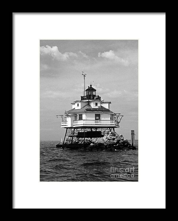 Lighthouses Framed Print featuring the photograph Thomas Point Shoal Lighthouse #4 by Skip Willits