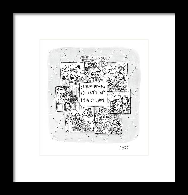 Captionless Framed Print featuring the drawing New Yorker July 7th, 2008 by Roz Chast