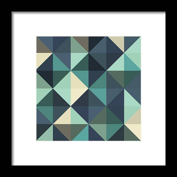 Abstract Framed Print featuring the digital art Pixel Art #68 by Mike Taylor