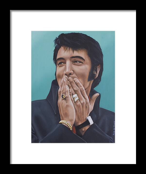 Elvis Framed Print featuring the painting 69 Press Conference by Rob De Vries