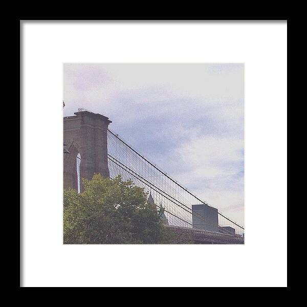 Yiddyw_puzzle Framed Print featuring the photograph 🏃🏃🏃 Dumbo Waterfront #7 by Yiddy W