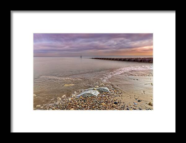 Lake Michigan Framed Print featuring the photograph Breakwater #7 by Peter Lakomy