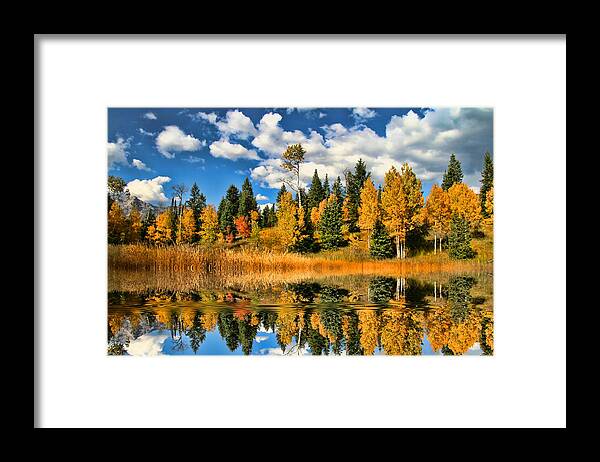Landscape Framed Print featuring the photograph Fall Refelctions #7 by Mark Smith