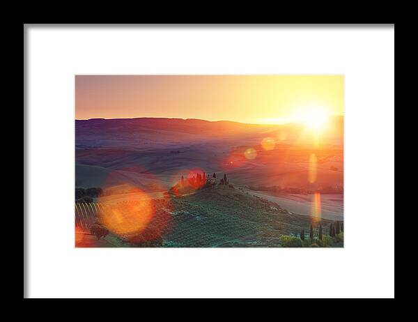 Scenics Framed Print featuring the photograph Farm in Tuscany #7 by Mammuth