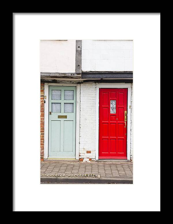 Address Framed Print featuring the photograph Front doors #7 by Tom Gowanlock
