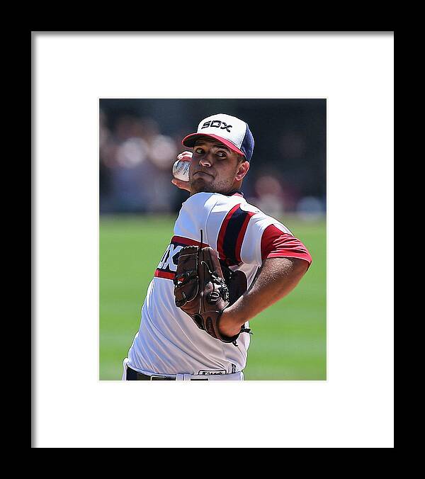 American League Baseball Framed Print featuring the photograph New York Yankees V Chicago White Sox by Jonathan Daniel