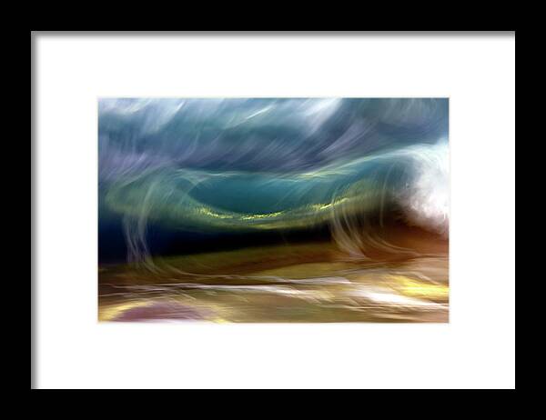 Surf Framed Print featuring the photograph Ocean Wave Blurred By Motion Hawaii #7 by Vince Cavataio
