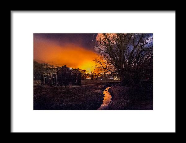 Fire Framed Print featuring the photograph Round Fire #1 by Cat Connor
