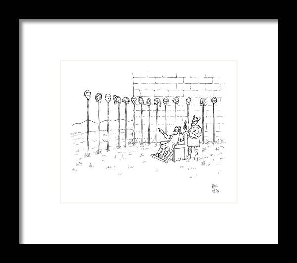 Captionless Framed Print featuring the drawing New Yorker September 1st, 2008 by Paul Noth