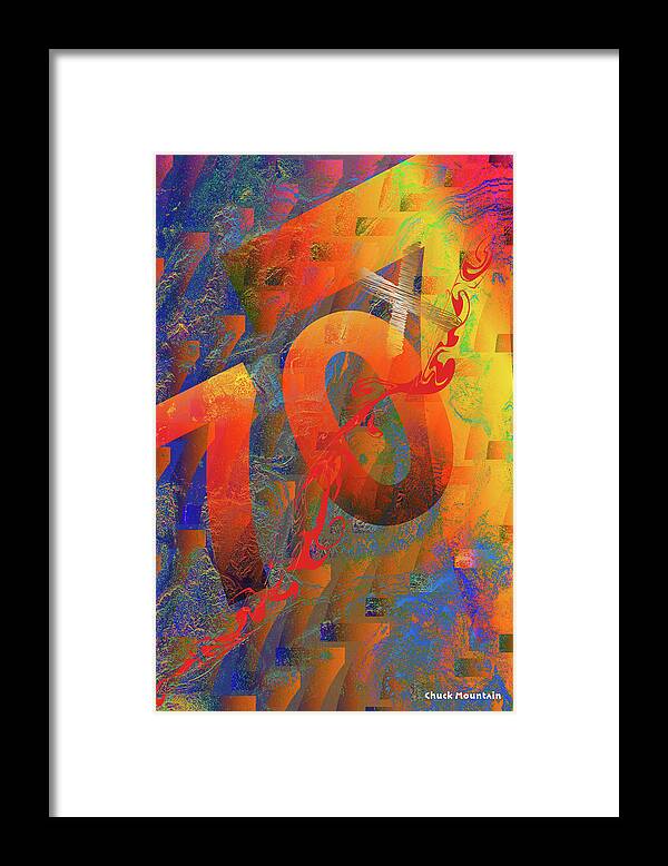 70 X 7 Framed Print featuring the digital art 70 X 7 by Chuck Mountain