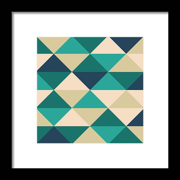 Abstract Framed Print featuring the digital art Pixel Art #73 by Mike Taylor