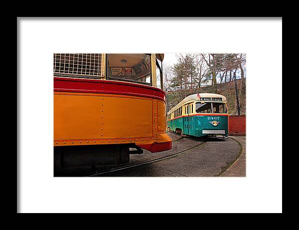 Baltimore Streetcar Museum Framed Print featuring the photograph 7407 by Mike Flynn