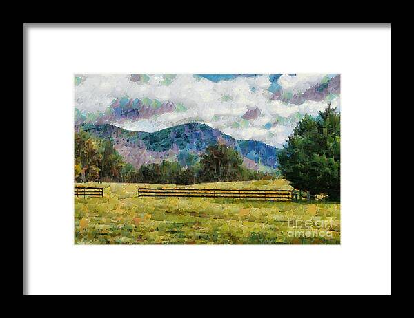 Araluen Framed Print featuring the digital art Araluen Valley Views #8 by Fran Woods