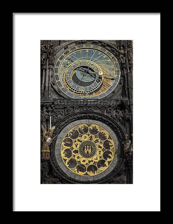 Astronomical Framed Print featuring the photograph Astronomical clock. Prague. #8 by Fernando Barozza