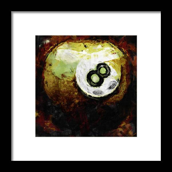 8 Framed Print featuring the digital art 8 Ball Abstract by David G Paul