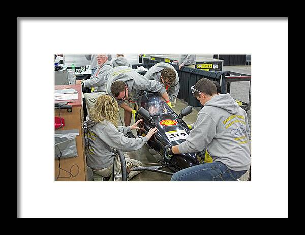Small Group Of People Framed Print featuring the photograph Fuel-efficient Vehicle Competition #8 by Jim West