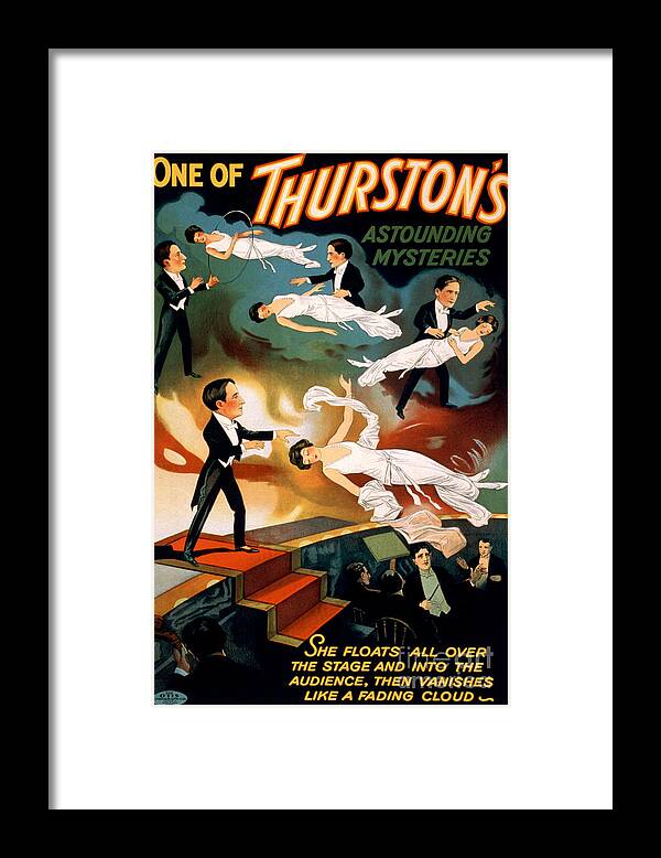 Entertainment Framed Print featuring the photograph Howard Thurston, American Magician by Photo Researchers