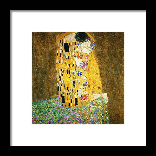 The Kiss Framed Print by Gustav Klimt - Fine America
