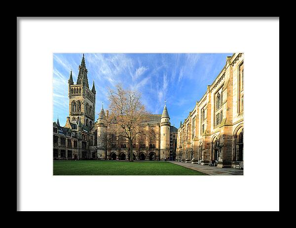 Glasgow Framed Print featuring the photograph University of Glasgow #8 by Grant Glendinning