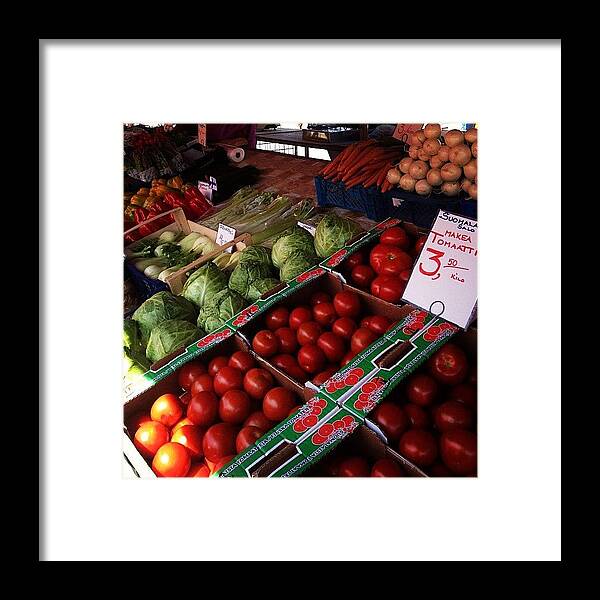 Market Framed Print featuring the photograph Market by Pamela Mildare