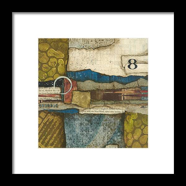 Collage Framed Print featuring the mixed media 8th Before The Nineth Moon by Laura Lein-Svencner