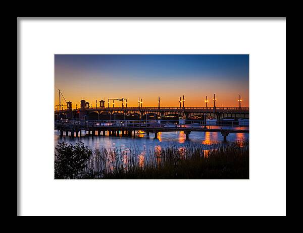 Bridge Of Lions Framed Print featuring the photograph Bridge of Lions St Augustine Florida Painted #10 by Rich Franco
