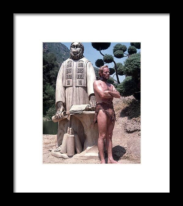 Planet Of The Apes Framed Print featuring the photograph Charlton Heston in Planet of the Apes #9 by Silver Screen