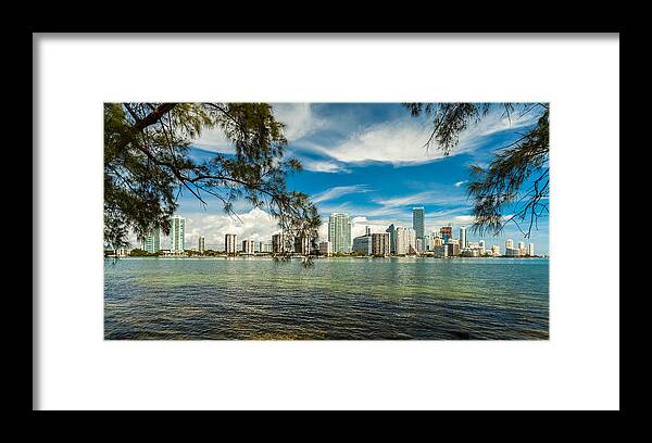 Architecture Framed Print featuring the photograph Miami Skyline #9 by Raul Rodriguez