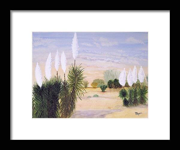 Desert Framed Print featuring the painting 9 Yuccas 2 by Maris Sherwood